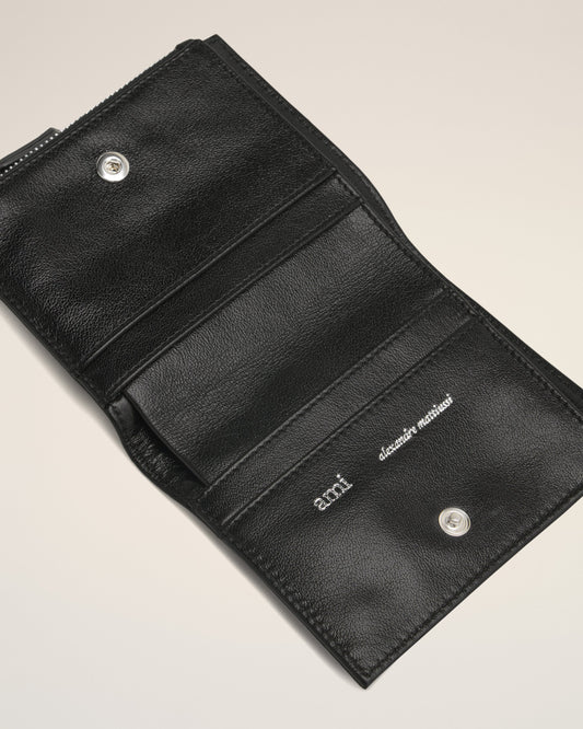 Black Leather Voulez-Vous Folded Wallet