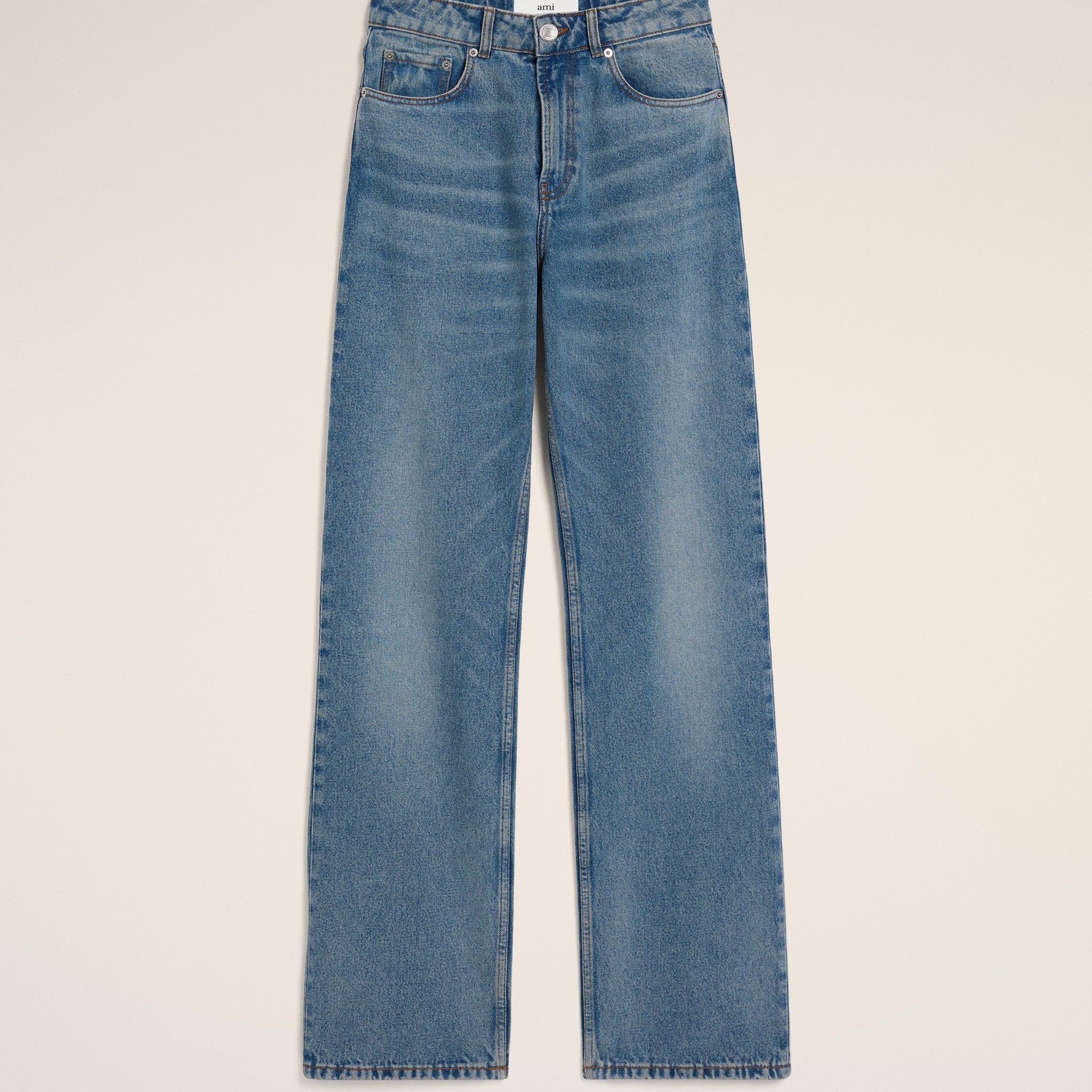 Blue Cotton Large Fit Jeans