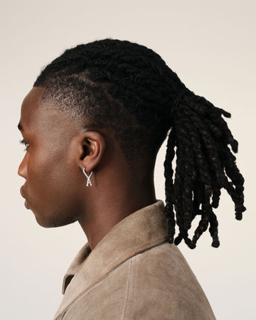 Silver Brass Small Ami de Coeur Hoops