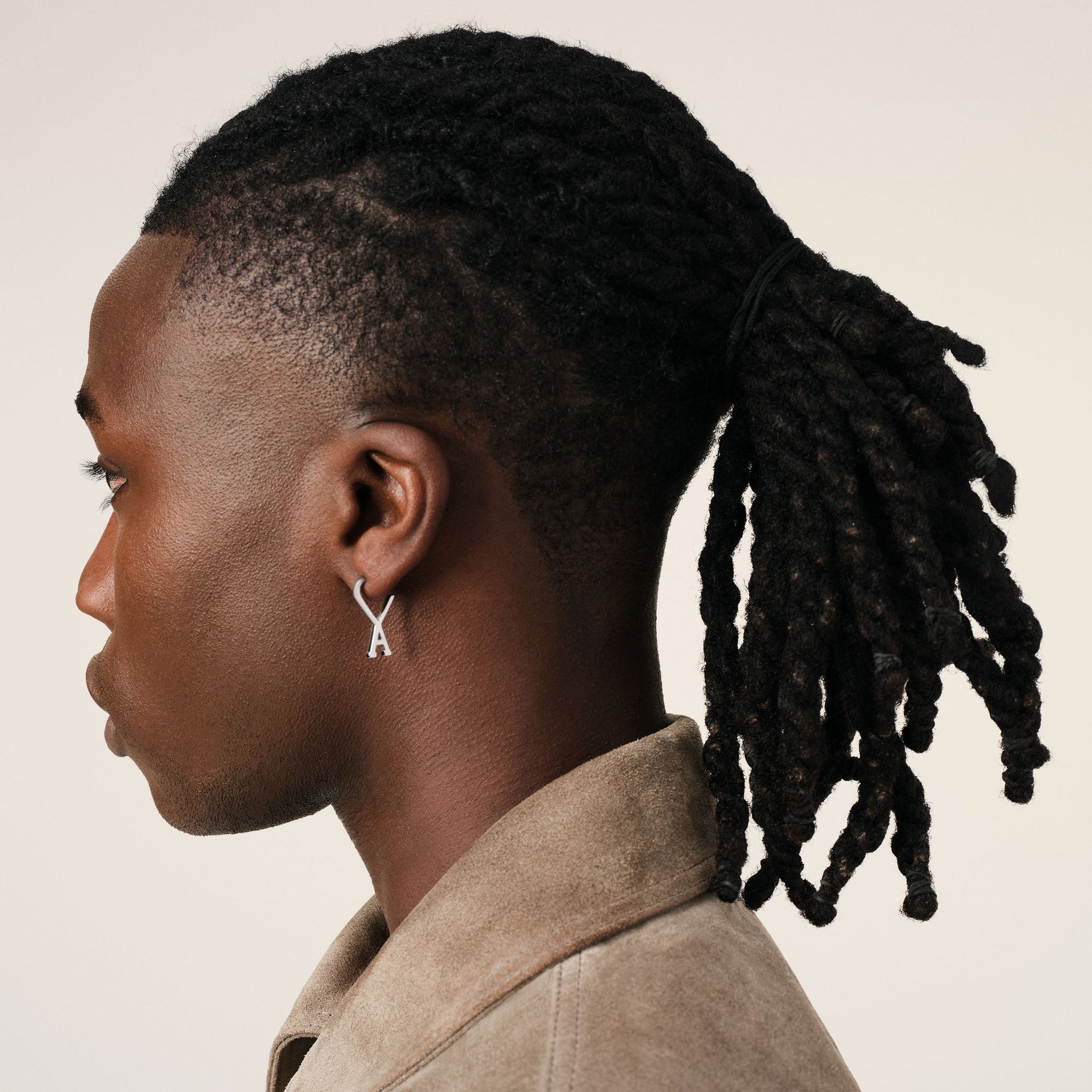 Silver Brass Small Ami de Coeur Hoops