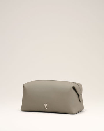 Grey Leather Paris Paris Toiletry Pouch