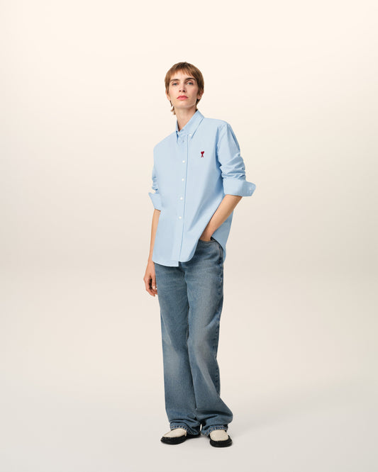 Blue Cotton Button-Down Ami de Coeur Shirt