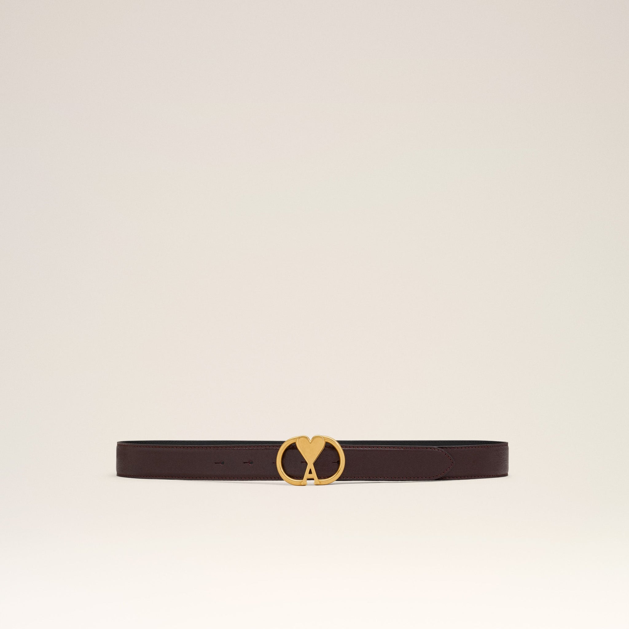 Burgundy Leather Ami de Coeur Belt