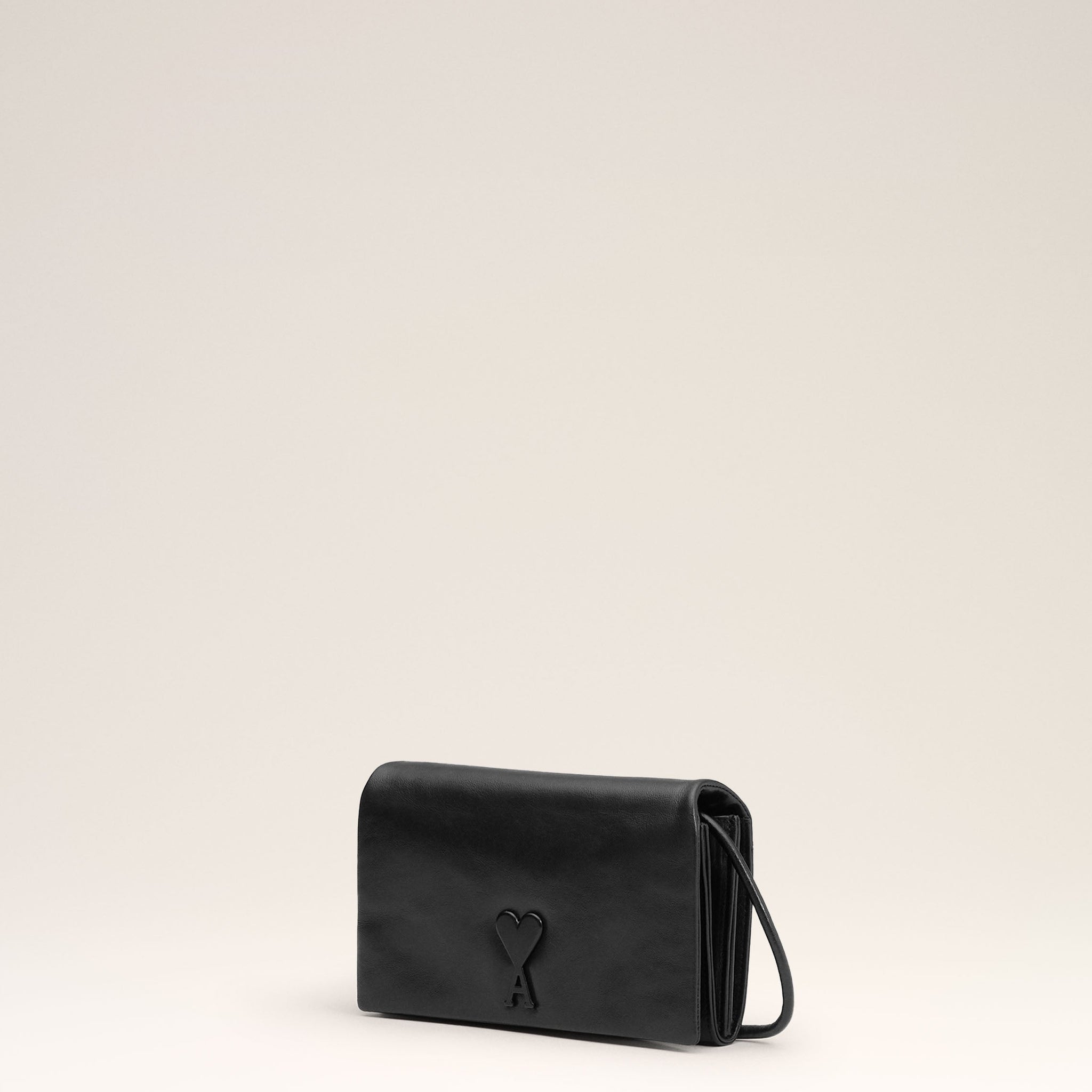 Black Leather Voulez-Vous Wallet Strap