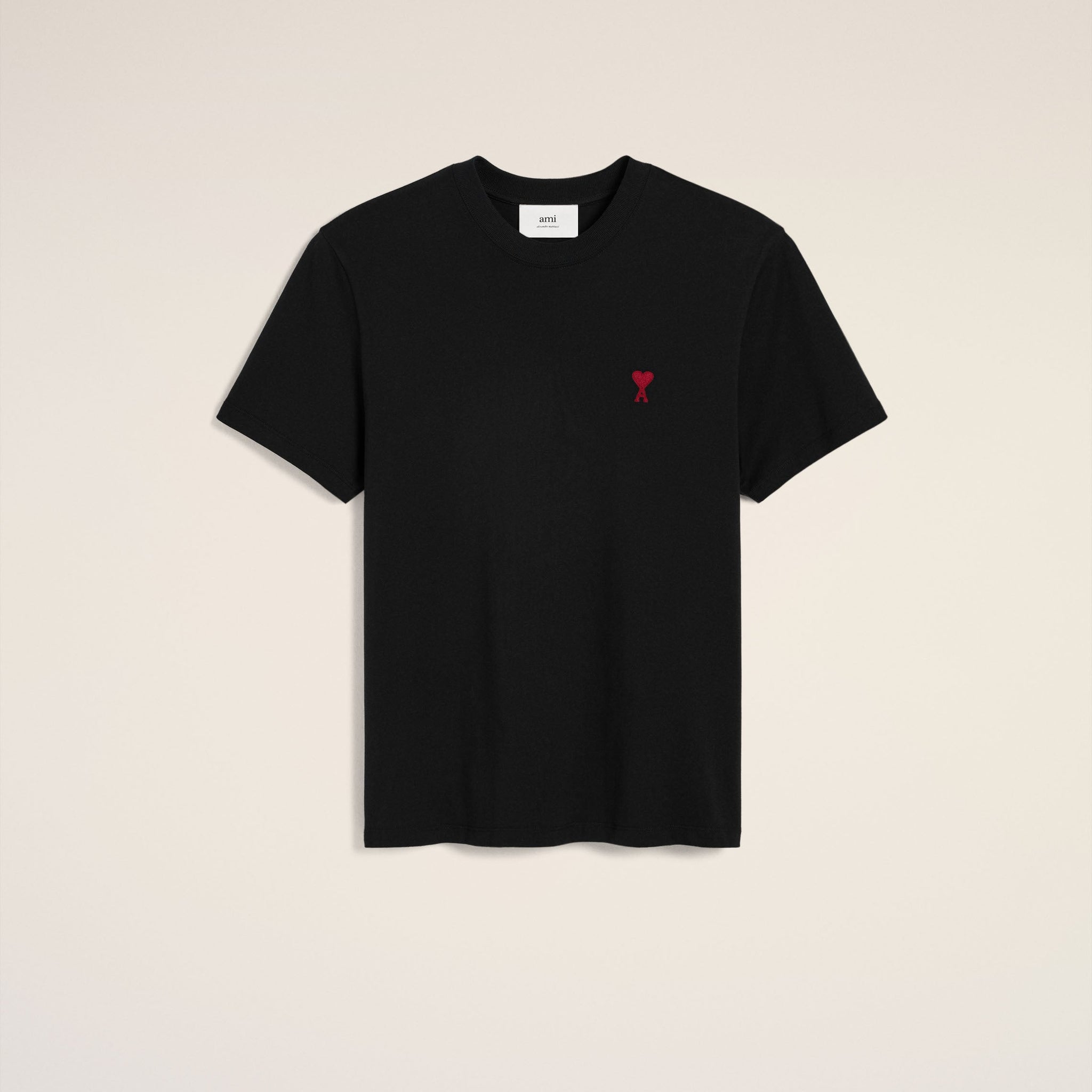 Black Cotton Ami de Coeur T-Shirt