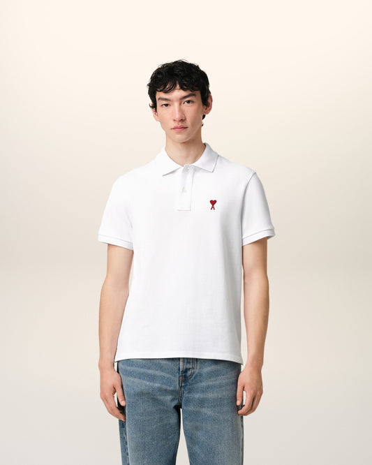 White Cotton Ami de Coeur Polo Shirt