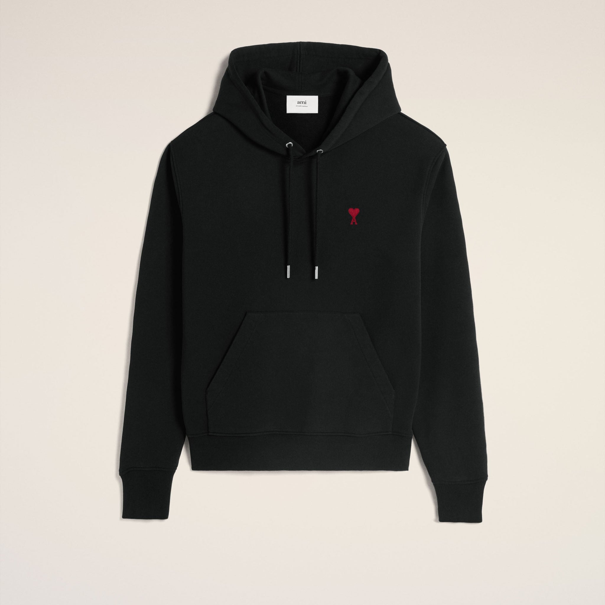 Black Cotton Ami de Coeur Hoodie