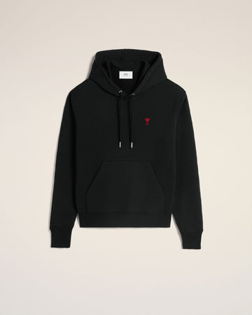Black Cotton Ami de Coeur Hoodie