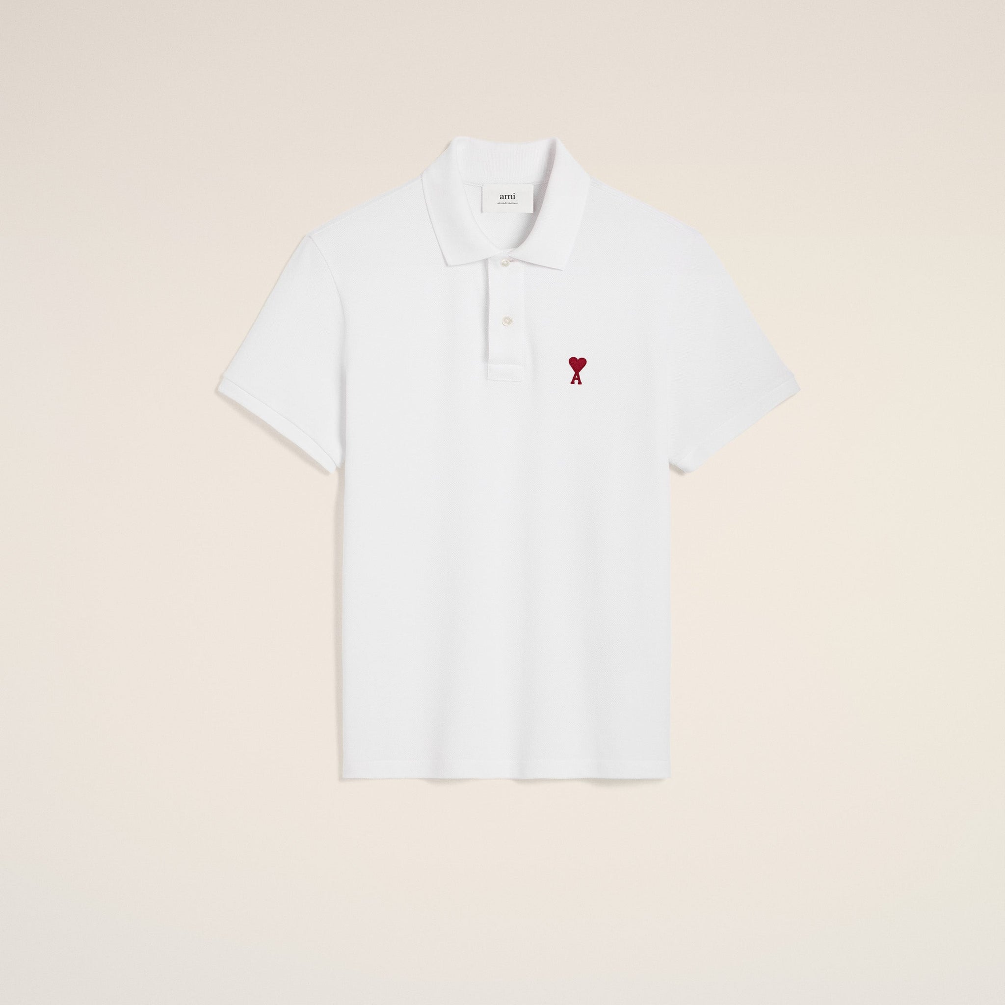 White Cotton Ami de Coeur Polo Shirt