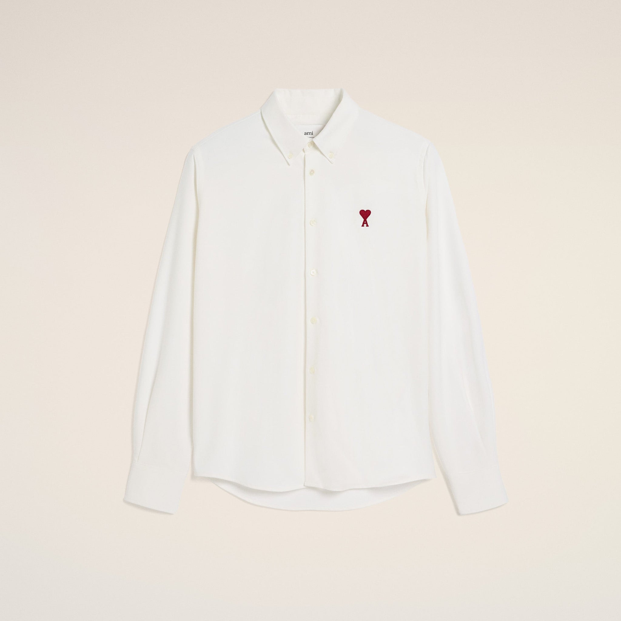 White Cotton Button-Down Ami de Coeur Shirt