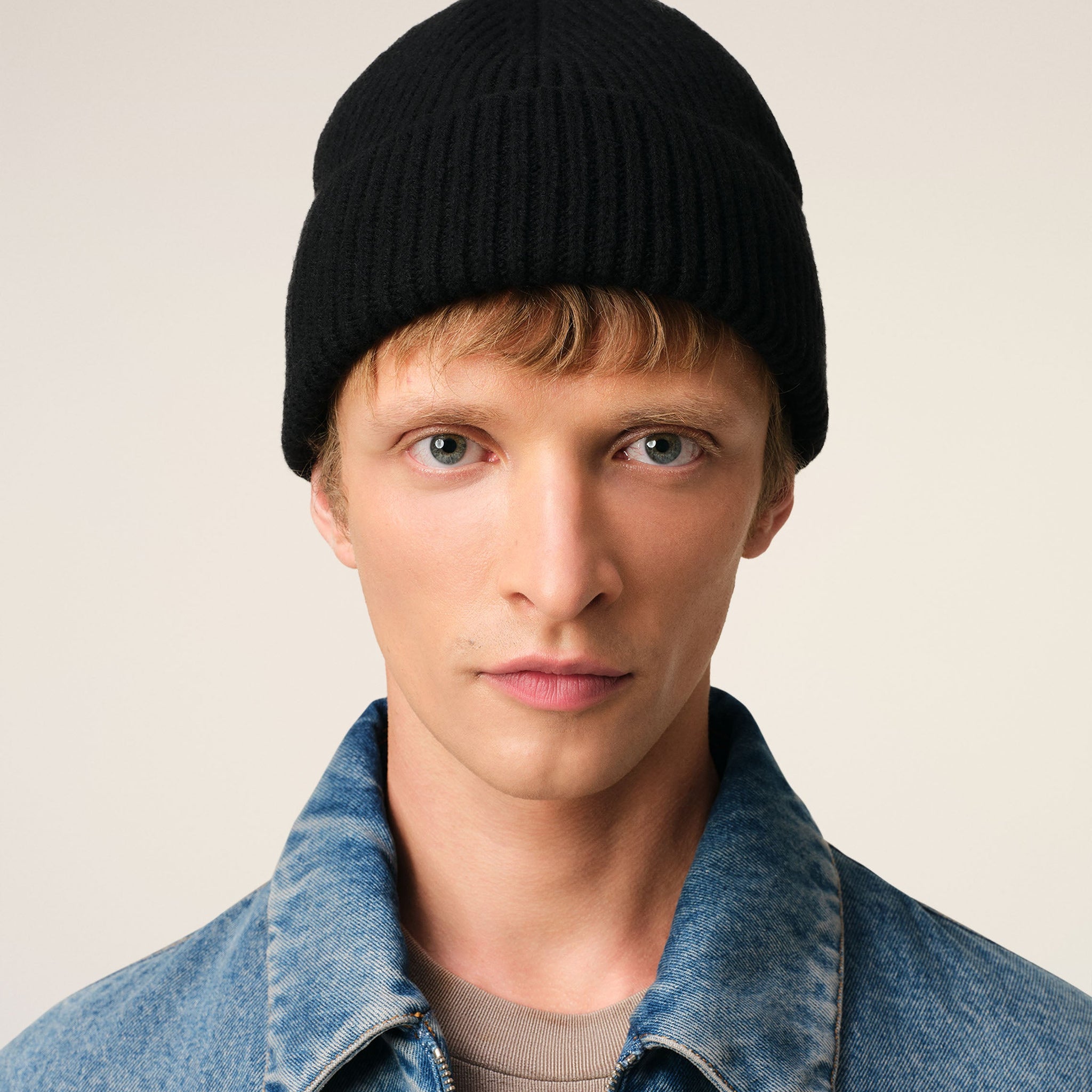 Black Wool Ami de Coeur Beanie