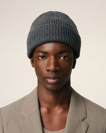 Grey Wool Ami de Coeur Beanie