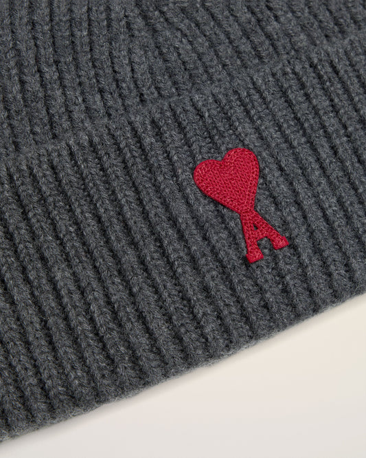 Grey Wool Ami de Coeur Beanie