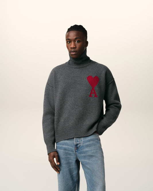 Grey Wool Ami de Coeur Sweater