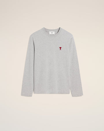 Grey Cotton Ami de Coeur Long Sleeves T-Shirt