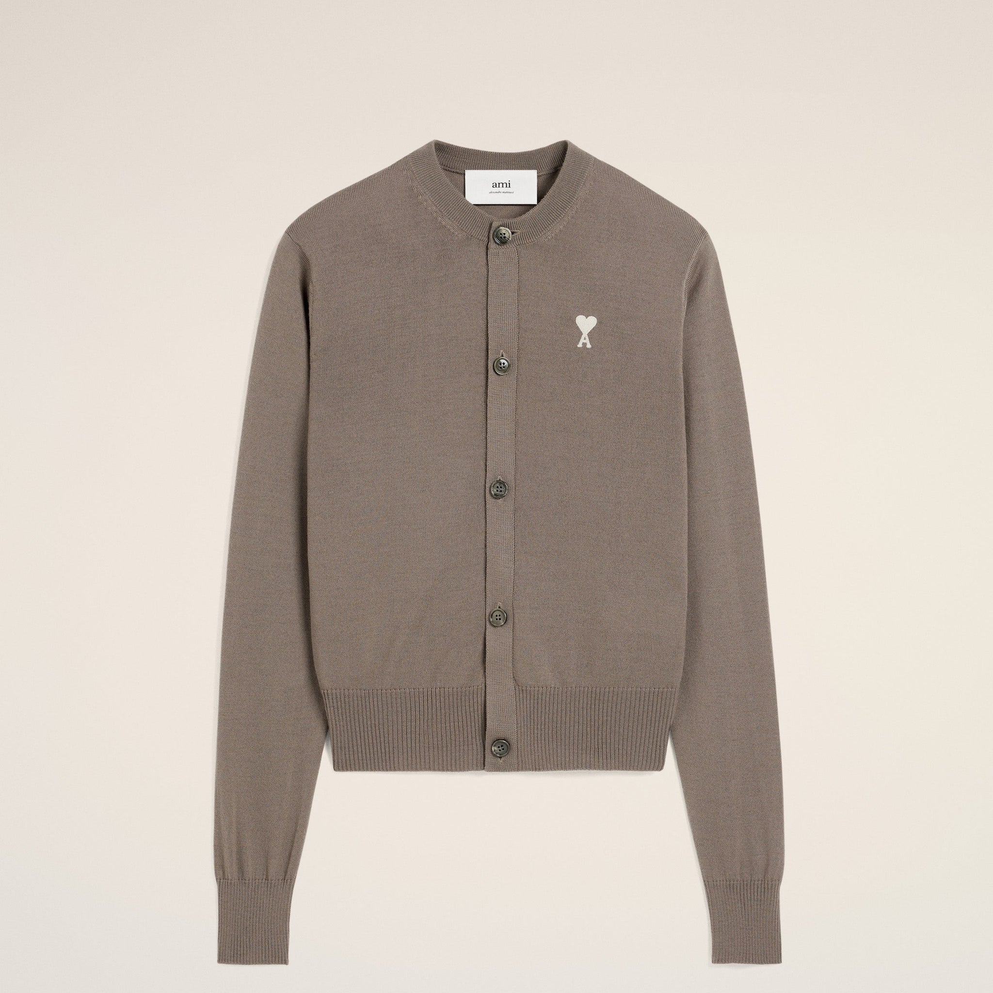 Beige Wool Ami de Coeur Cardigan