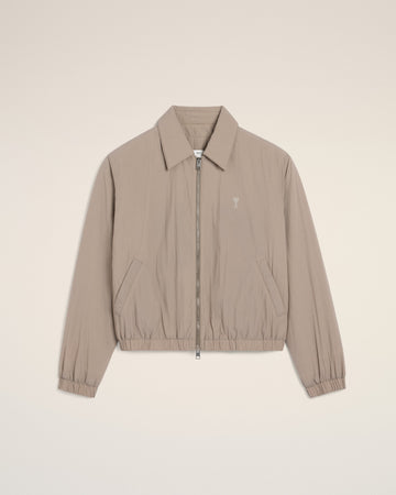 Beige Technical Canvas Zipped Jacket
