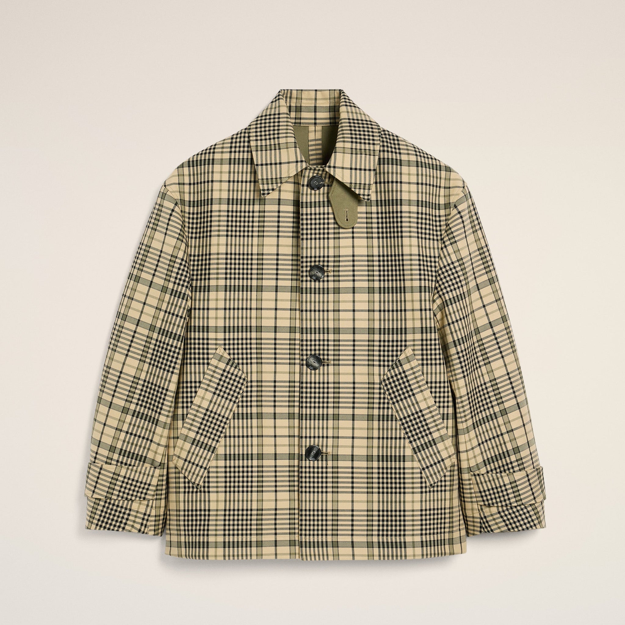 Beige Bounded Buttoned Jacket