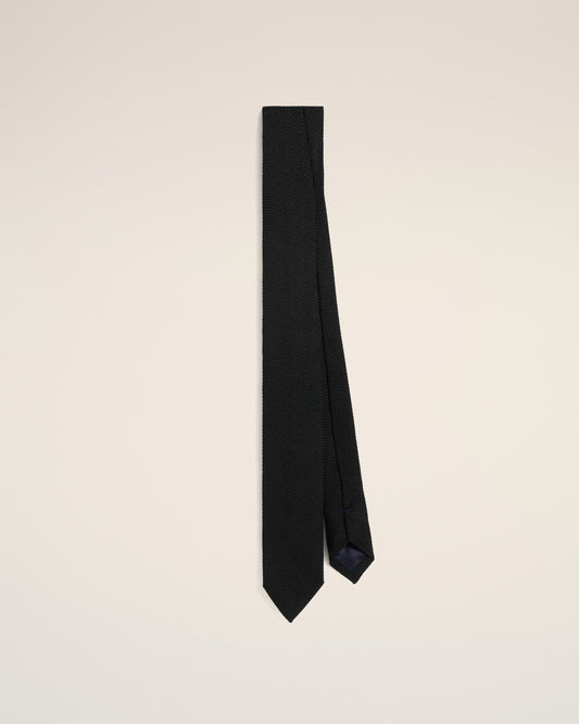 Black Silk Grenadine Tie