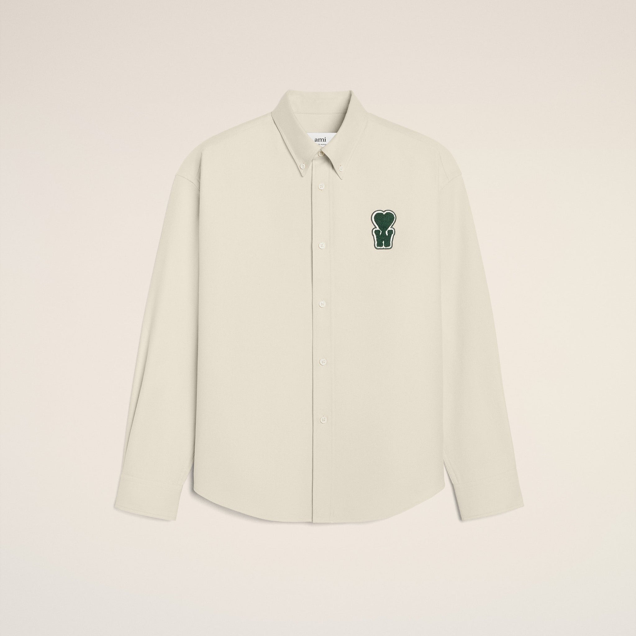White Cotton Boxy Fit Shirt With Patch