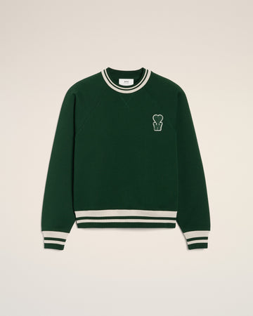 Green Cotton Sweatshirt With Patch
