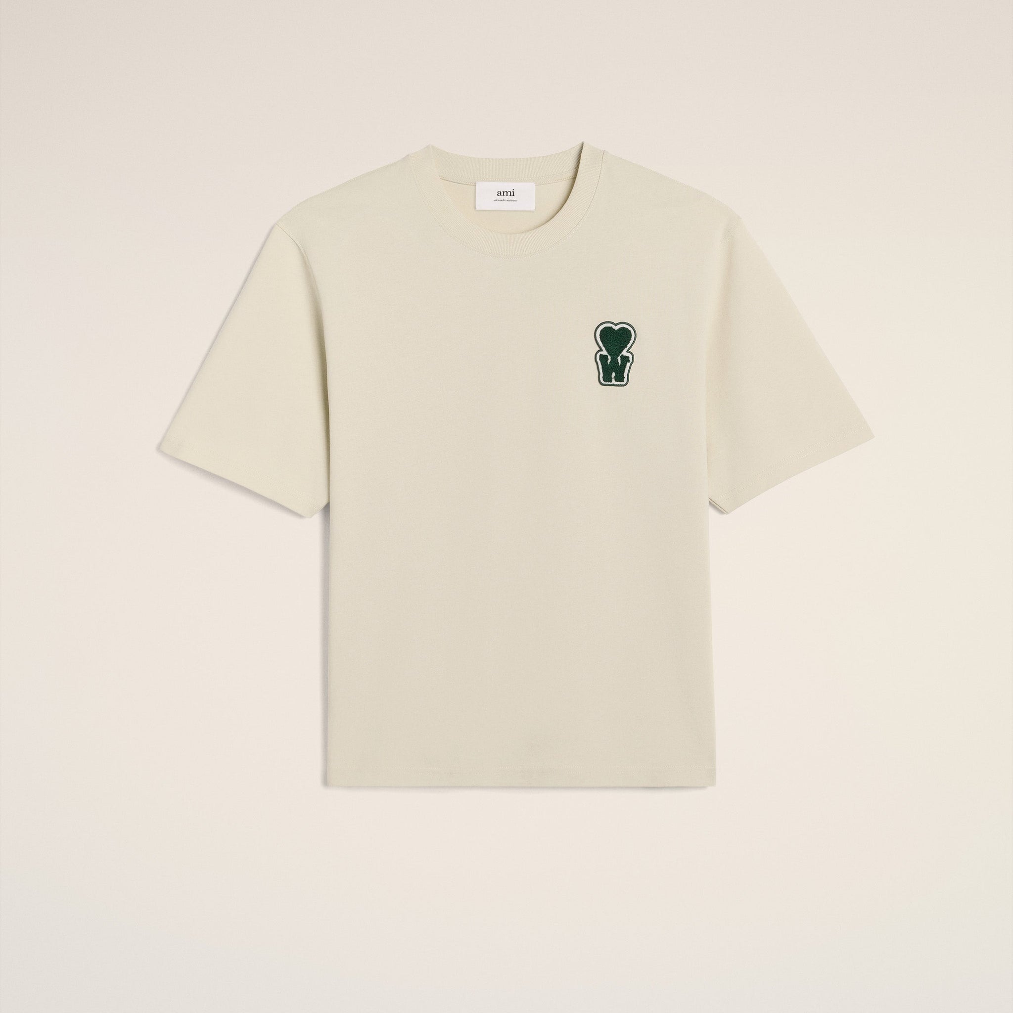 White Cotton Boxy Fit T-shirt With Patch