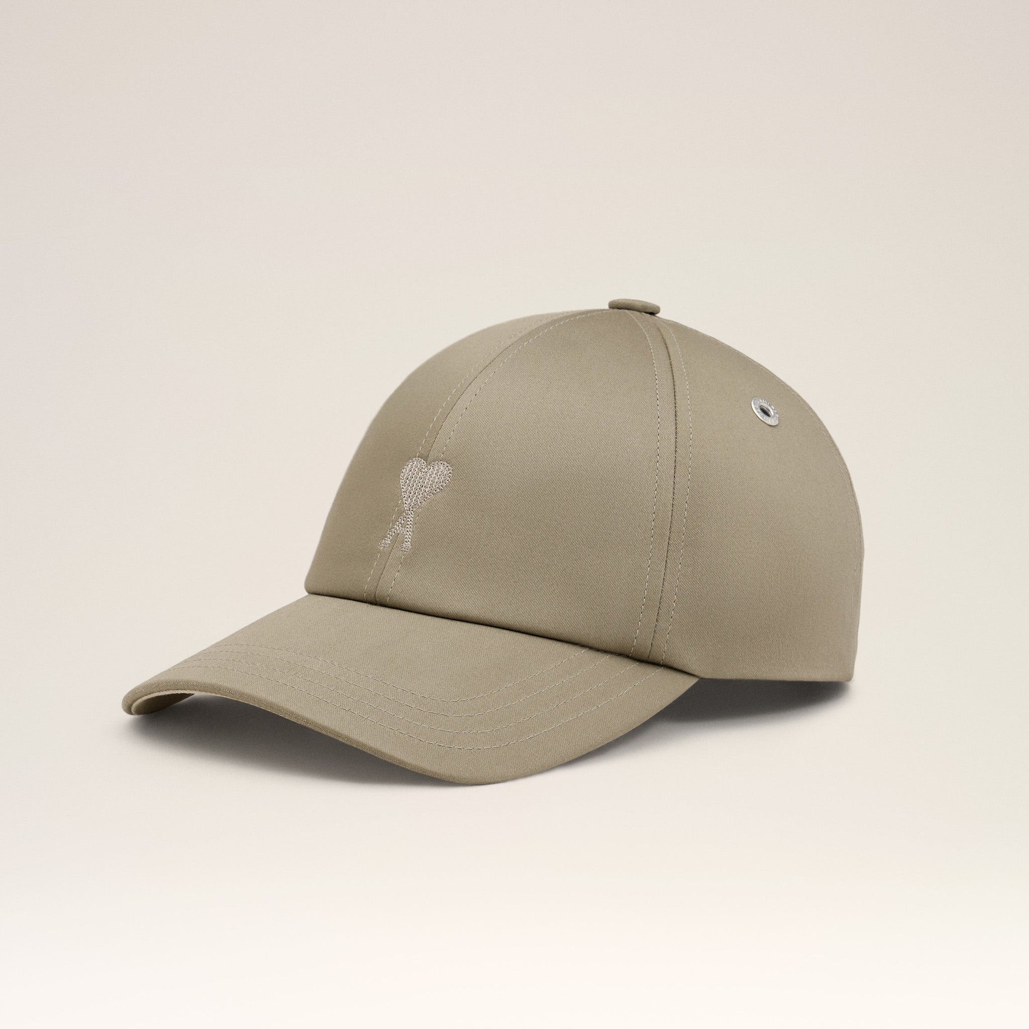 Green Cotton Ami de Coeur Embroidery Cap