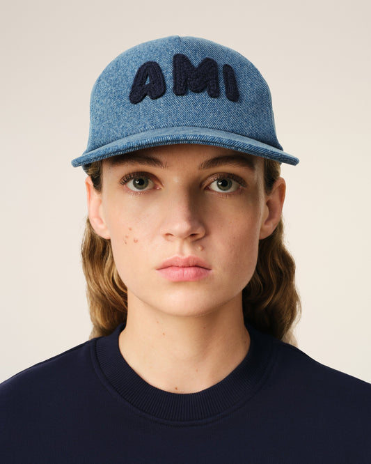 Blue Cotton Ami Paris Patch Trucker Cap