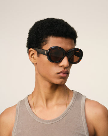 Shell Acetate Rounded Ami de Coeur Sunglasses