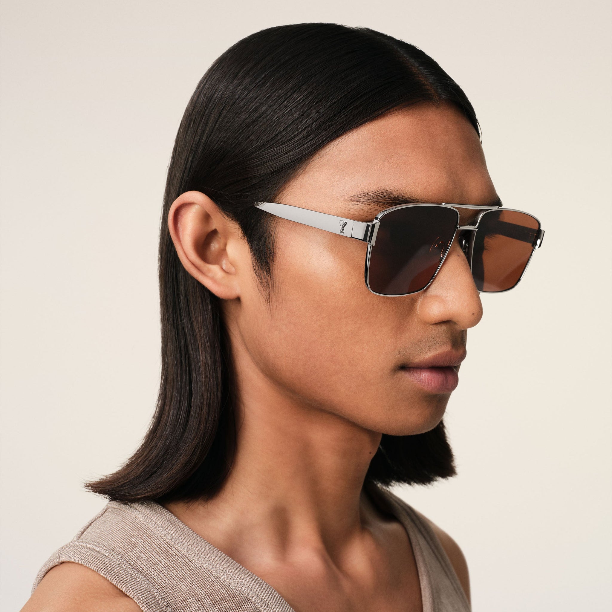 Silver/Purple Stainless Steel 75007 Sunglasses