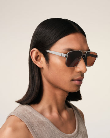 Silver/Purple Stainless Steel 75007 Sunglasses