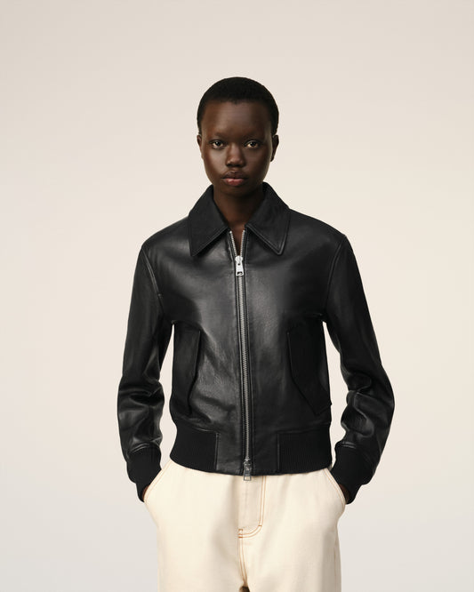 Leather Zipped Jacket