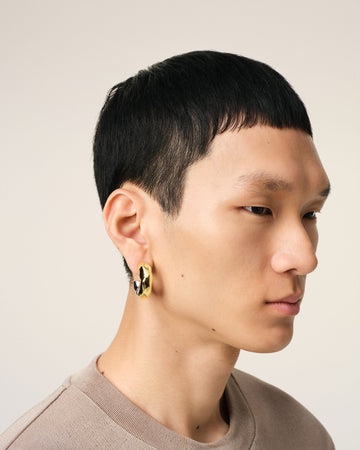 Gold Brass Dune Hoops
