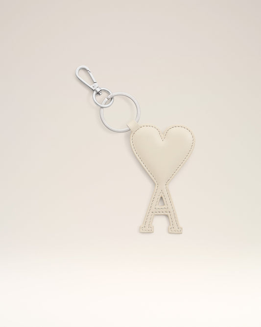 Beige Leather Ami de Coeur Keyring