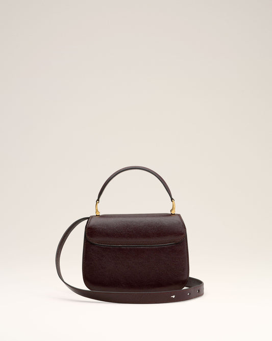 Burgundy Leather Top Handle Paris Paris Bag