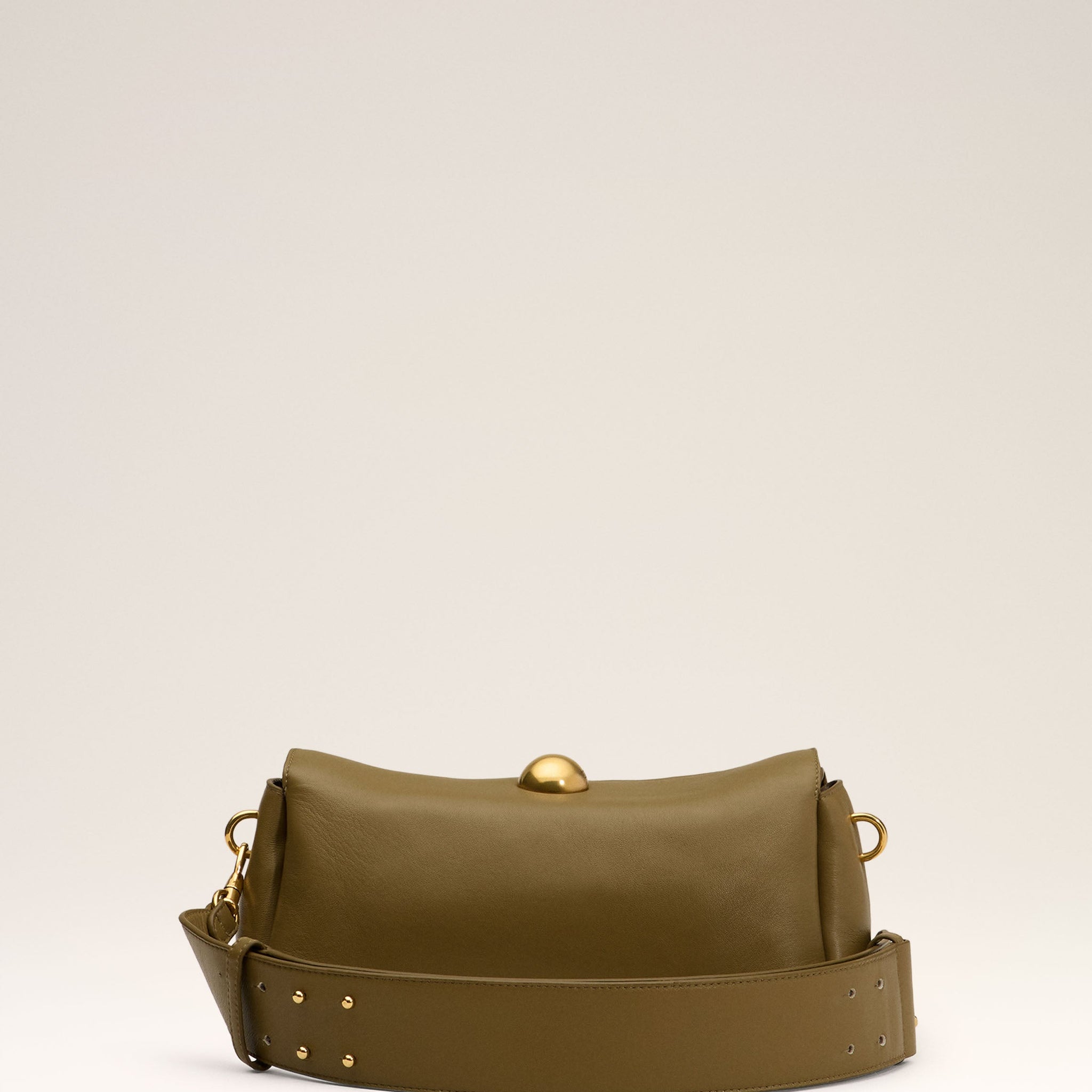 Khaki Leather Carrousel Bag