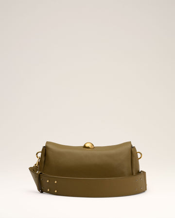 Khaki Leather Carrousel Bag