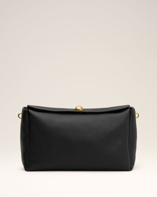 Black Leather Large Carrousel Bag