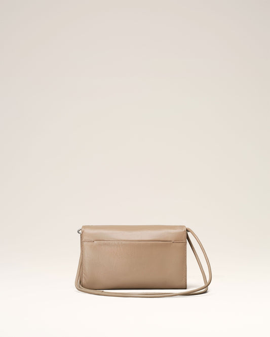 Beige Leather Voulez-Vous Wallet Strap