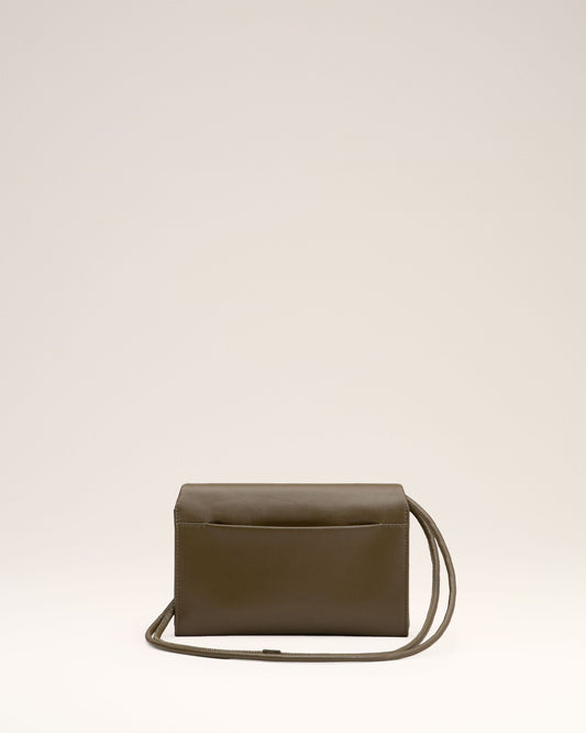 Khaki Leather Voulez-Vous Wallet Strap