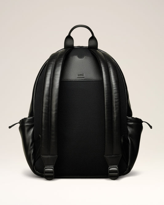 Black Leather Ami De Coeur Backpack