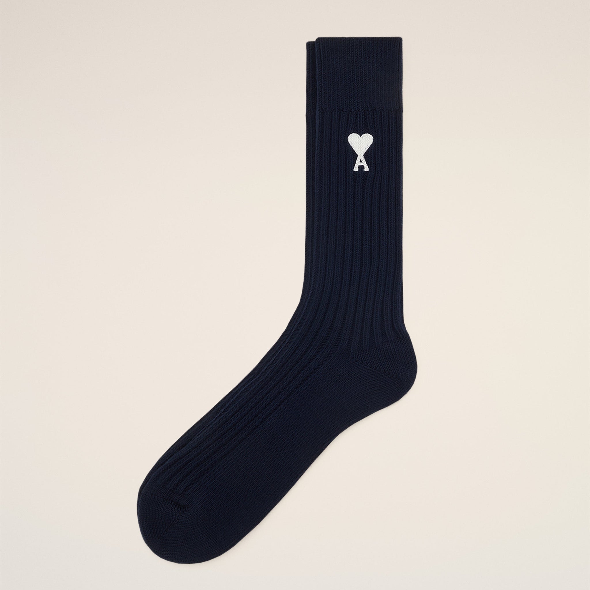 Navy Blended Cotton Ami de Coeur Socks