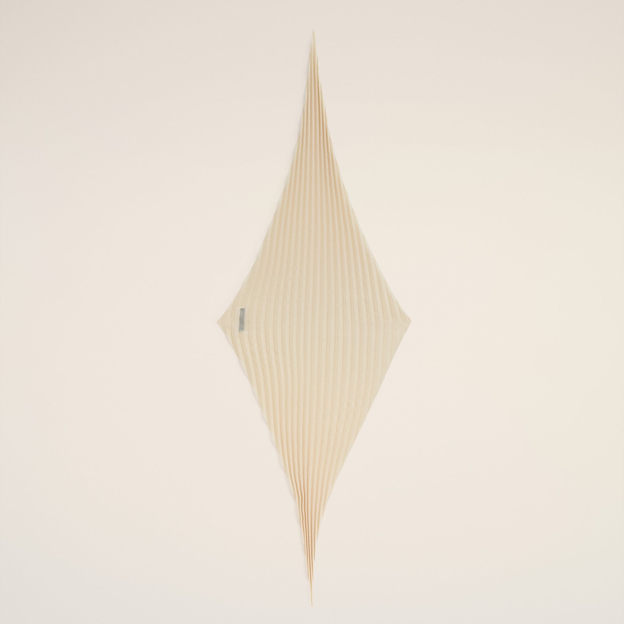 Beige Pleated Diamond Shaped Scarf