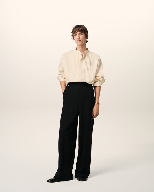 Beige Cotton Oversized Shirt