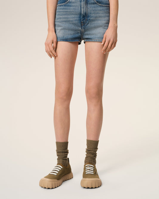 Khaki Cotton Low Top Tempo Canvas Sneakers