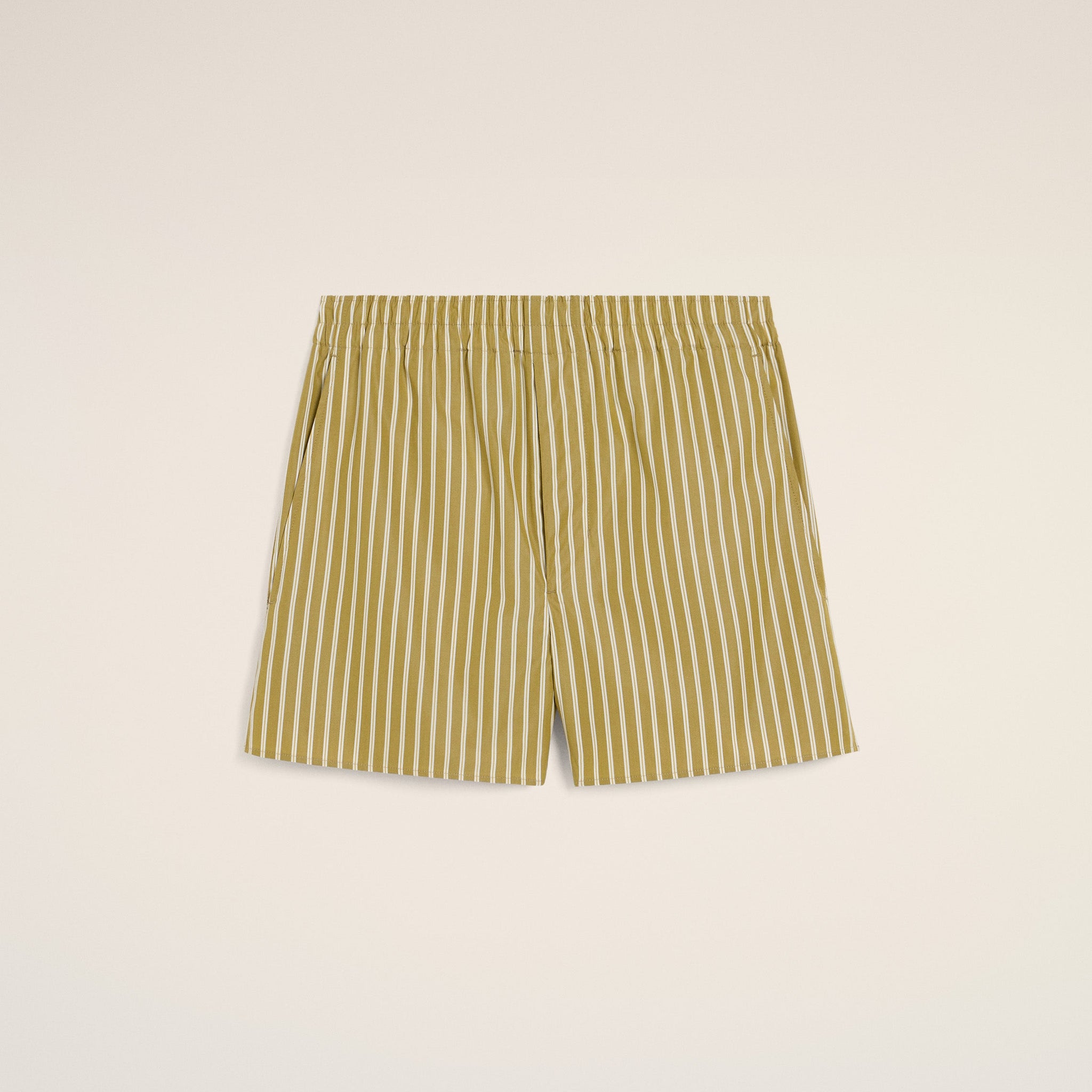 Khaki Cotton Elasticated Short