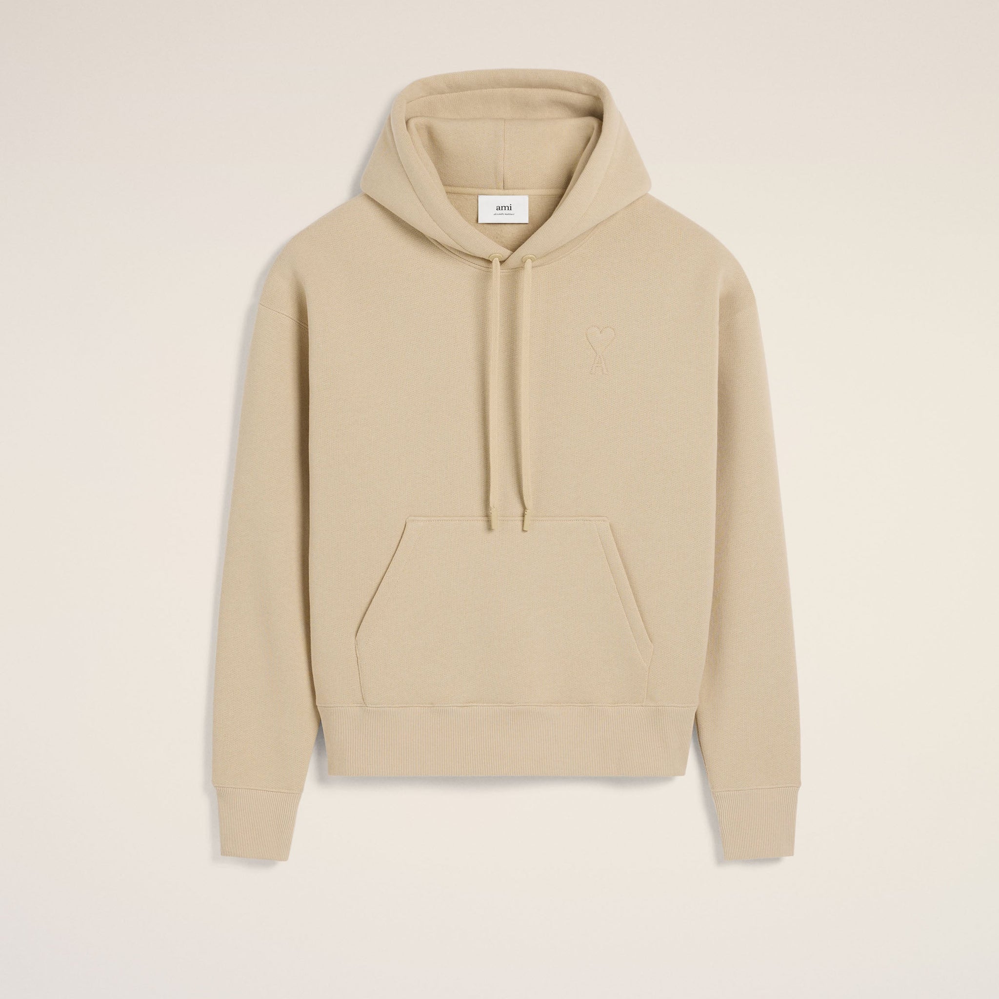 Beige Cotton Ami de Coeur Hoodie