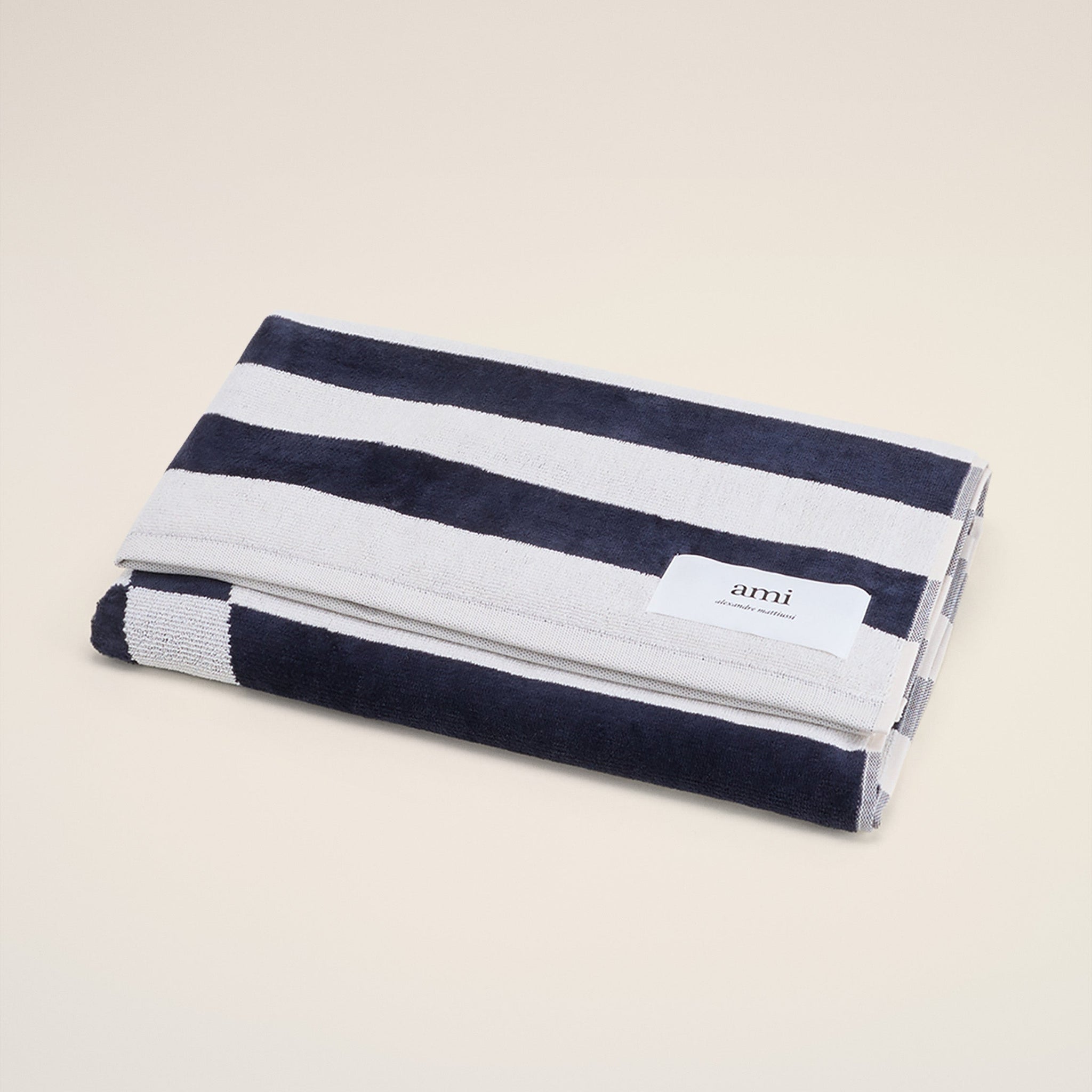 Navy Blue Cotton Ami de Coeur Beach Towel