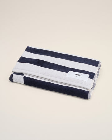 Navy Blue Cotton Ami de Coeur Beach Towel