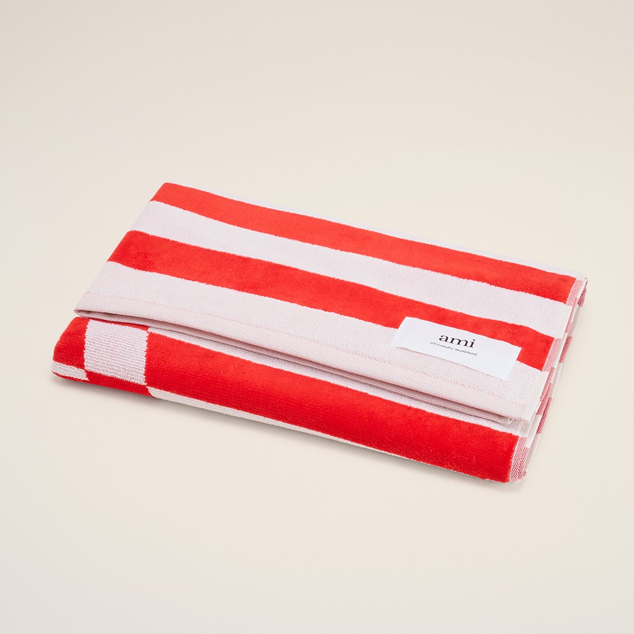 Red Cotton Ami de Coeur Beach Towel